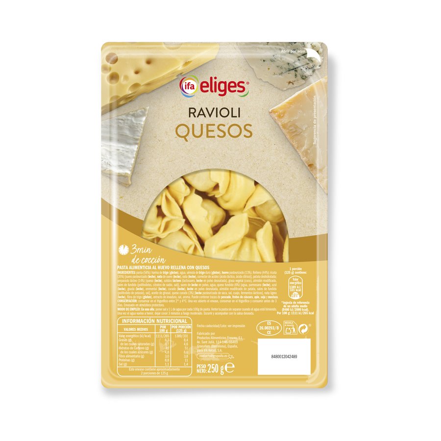 Ravioli quesos IFA ELIGES 250 g