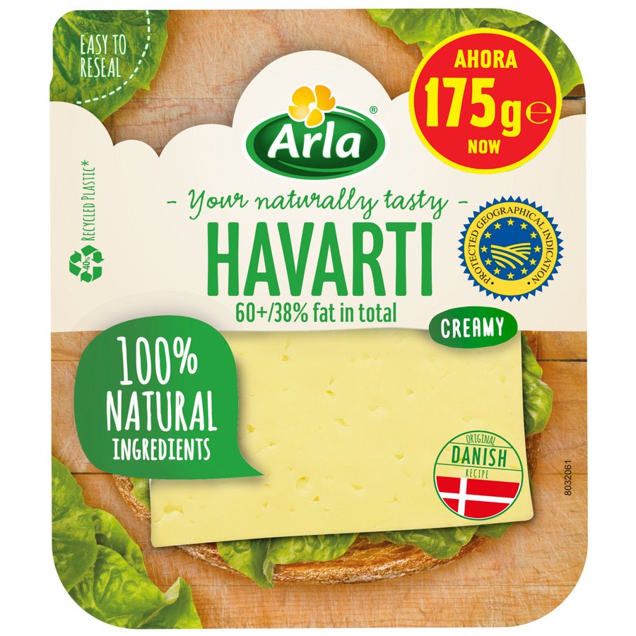 Queso havarti ARLA 100% ingredientes naturales 175 g
