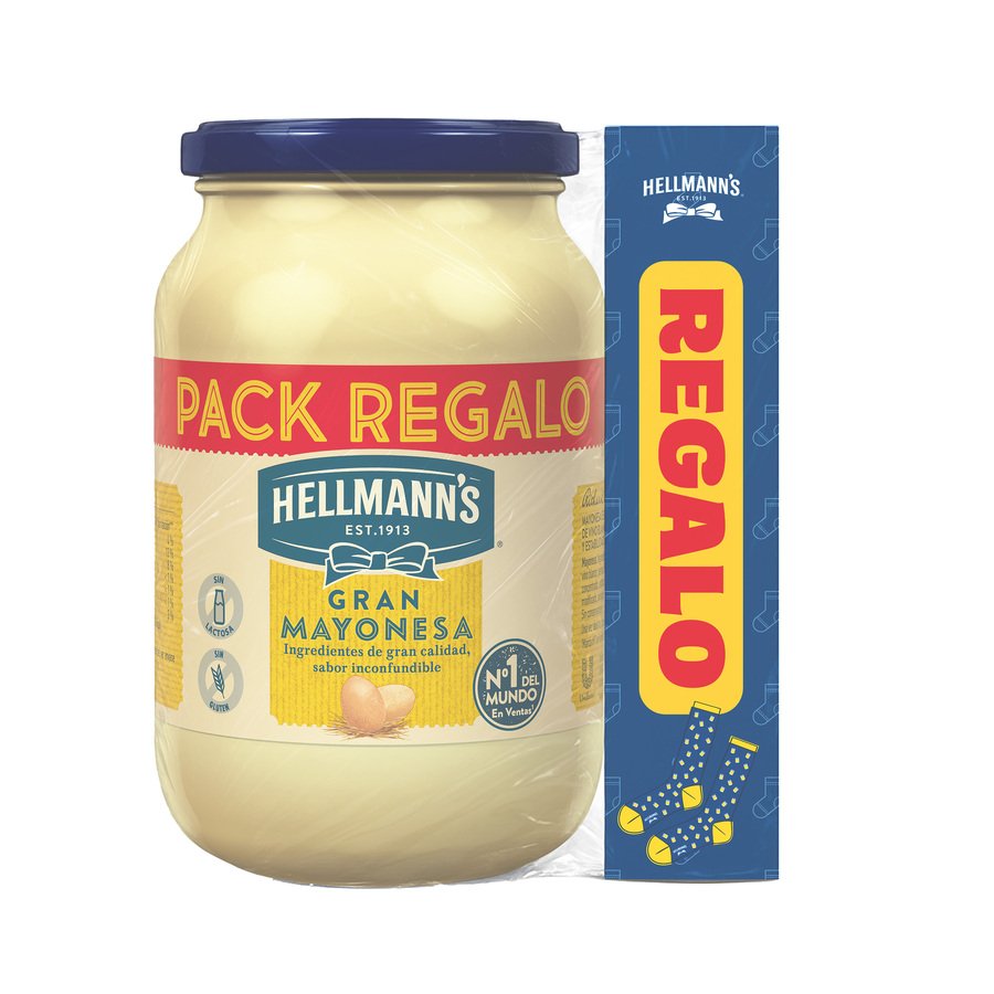 Mayonesa HELLMANN'S 650 ml + regalo calcetines