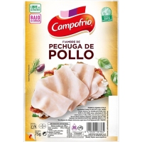 Fiambre de pechuga de pollo CAMPOFRIO lonchas sobre 75 g