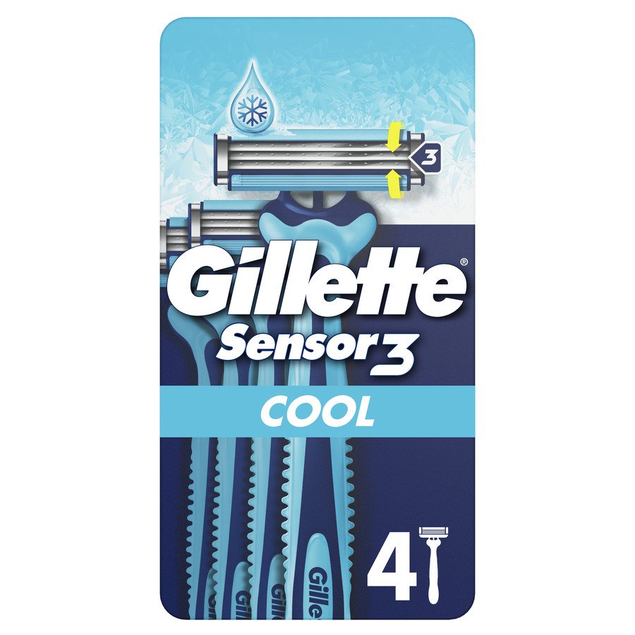 Maquinilla desechable GILLETTE sensor 3 cool 4 unidades