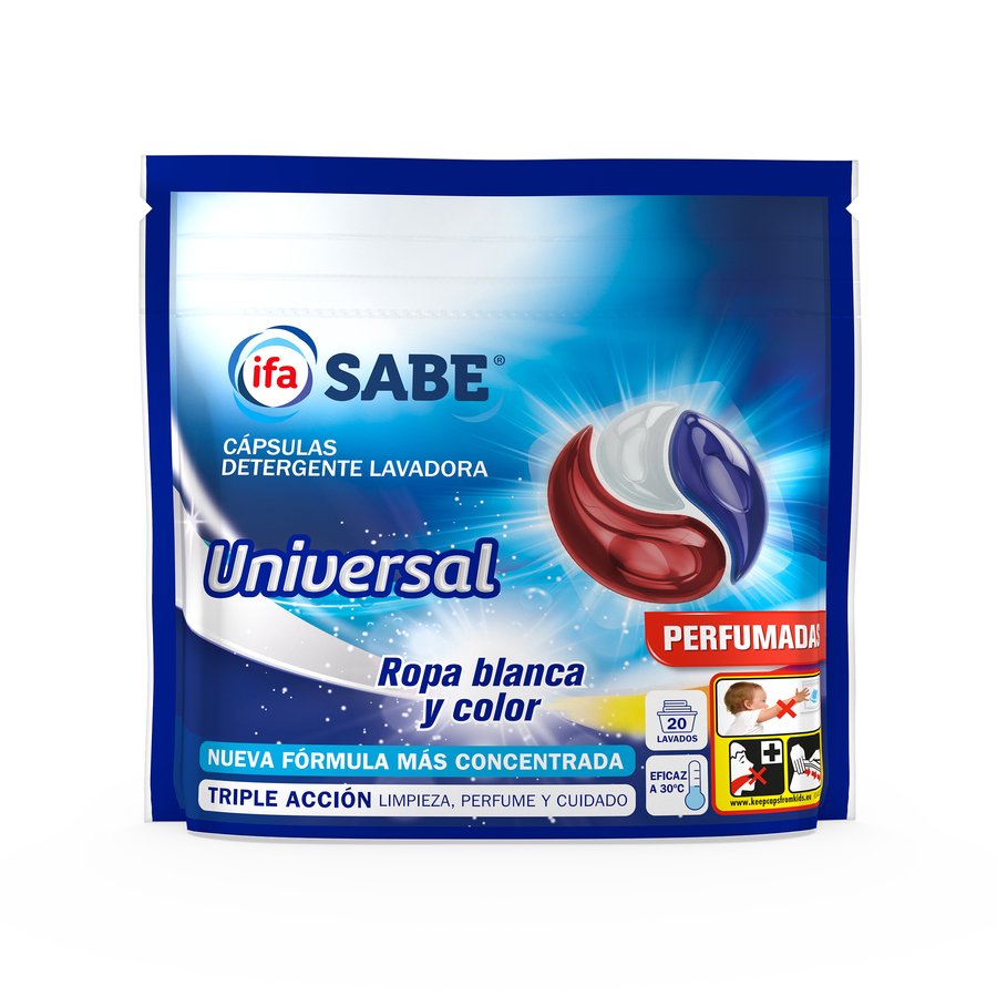 Detergente cápsulas IFA SABE universal perfumadas 20 uds.