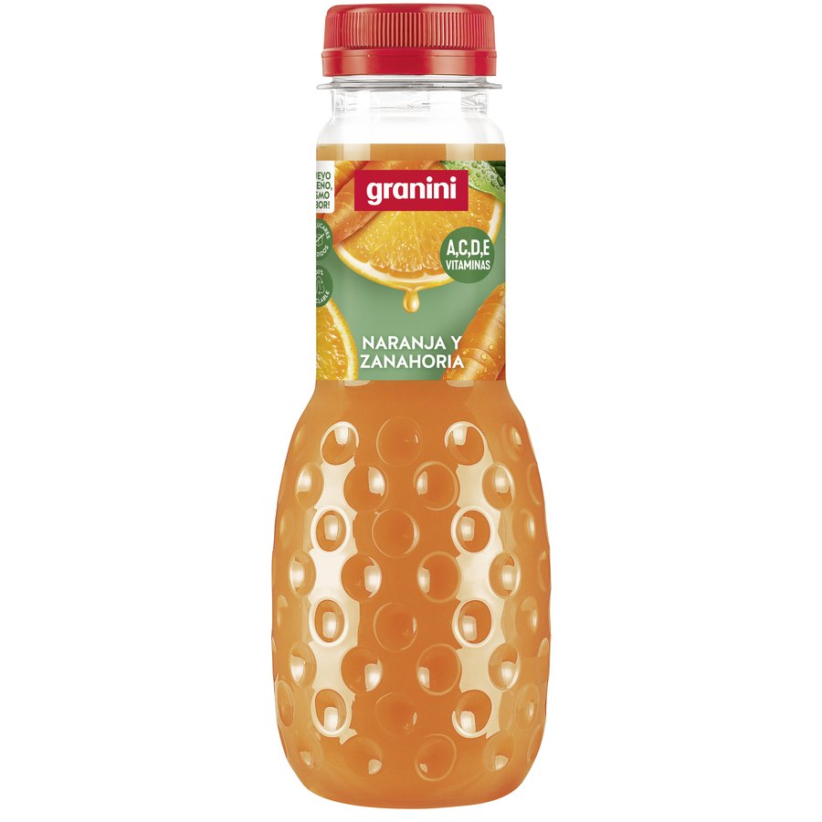 Bebida refrescante zanahoria y naranja GRANINI inmune sin azúcar añadido pet 33 cl