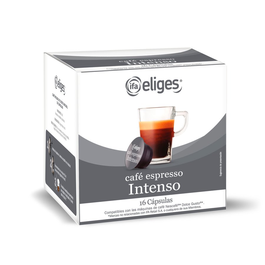 Café cápsulas IFA ELIGES Espresso Intenso 16 unidades