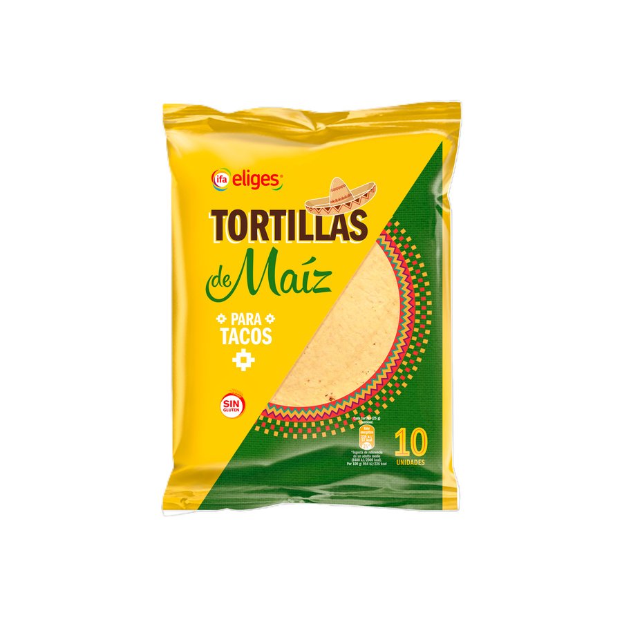 Tortillas de maíz IFA ELIGES 10 unidades 250 g