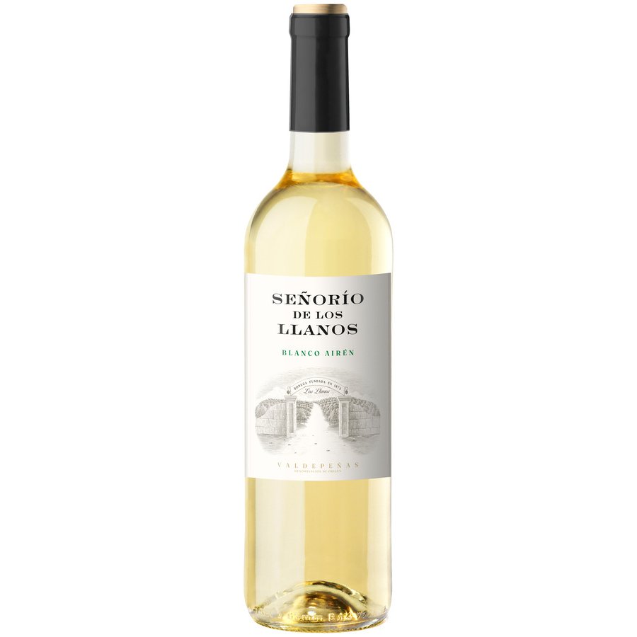 Vino blanco D.O.Valdepeñas SEÑORIO DE LOS LLANOS Cosecha botella 75 cl