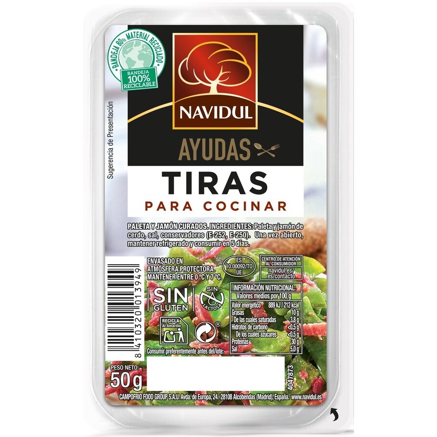 Tiras de jamón NAVIDUL 50 g