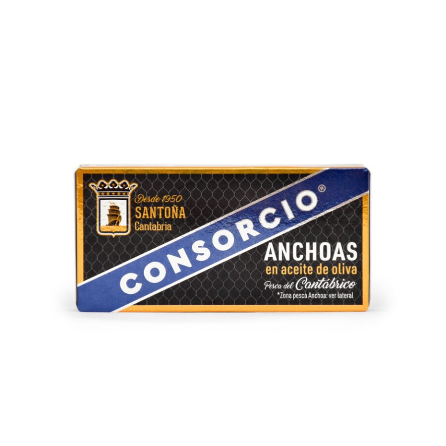 Anchoas en aceite de oliva CONSORCIO Serie Oro lata 40 g pn.
