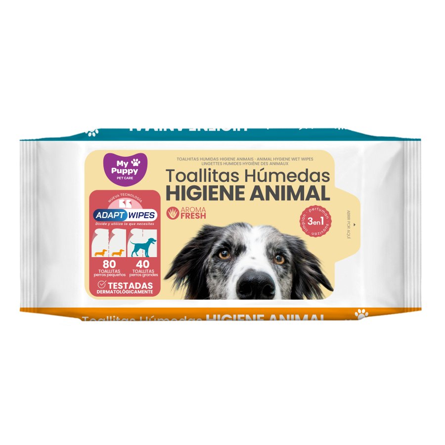 Toallitas mascotas fresh MY PUPPY 40/80 unidades