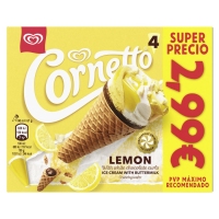 Xeado cono FRIGO CORNETTO limón 4 unidades  290 g