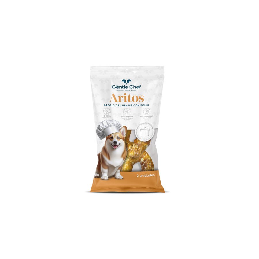 Snack para perro GENTLE CHEF aritos pollo 2 unidades