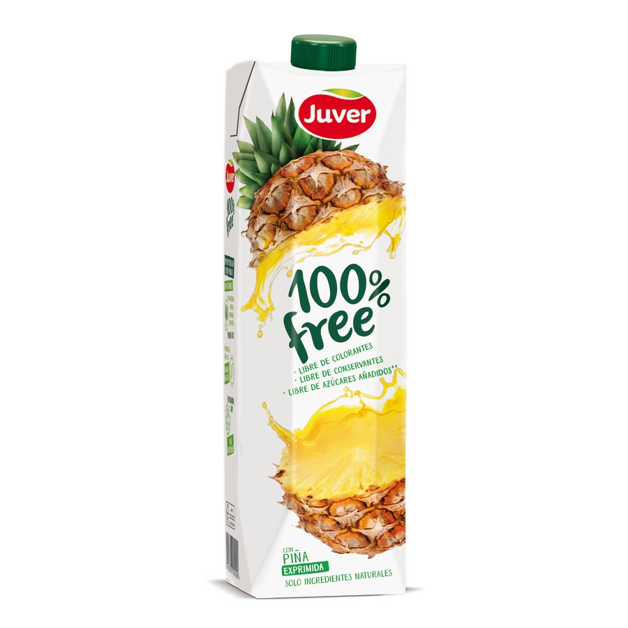 Bebida de zumo JUVER 100% free piña 1 l