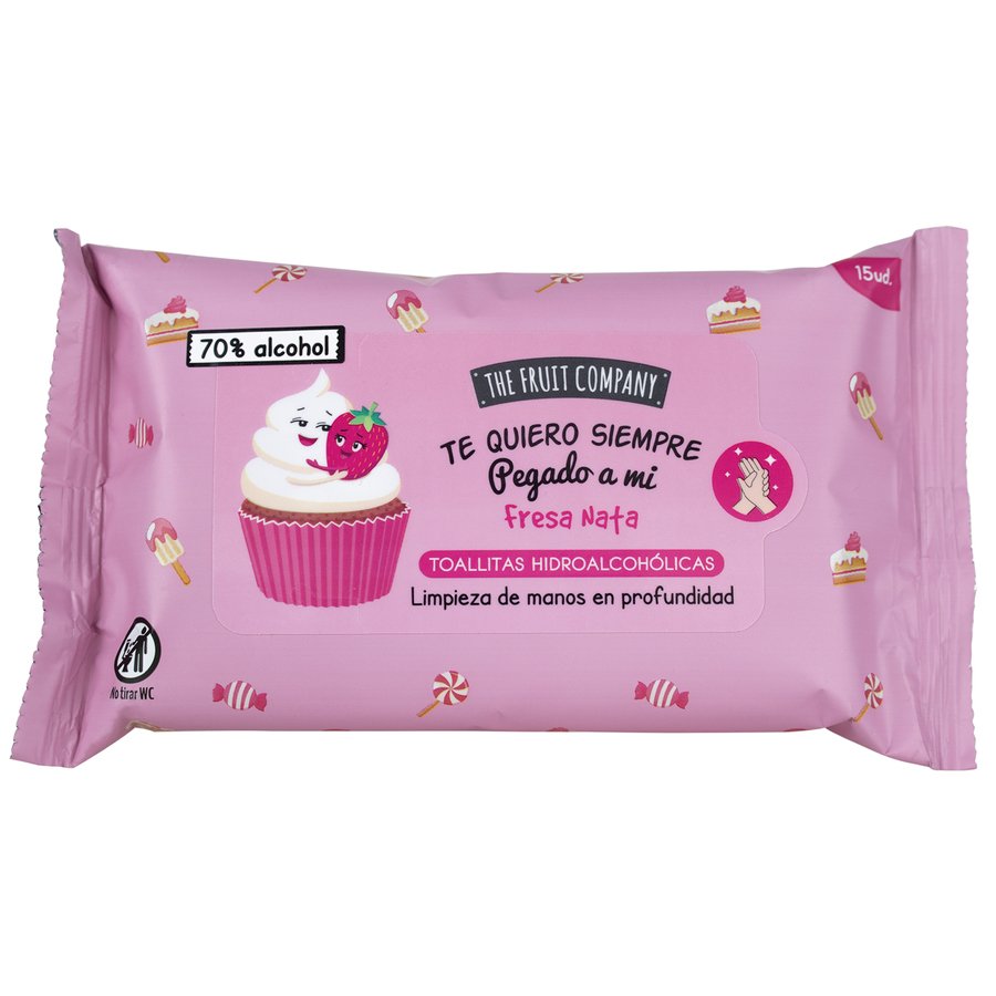 Toallitas cara-manos-wc THE FRUIT COMPANY 15 unidades