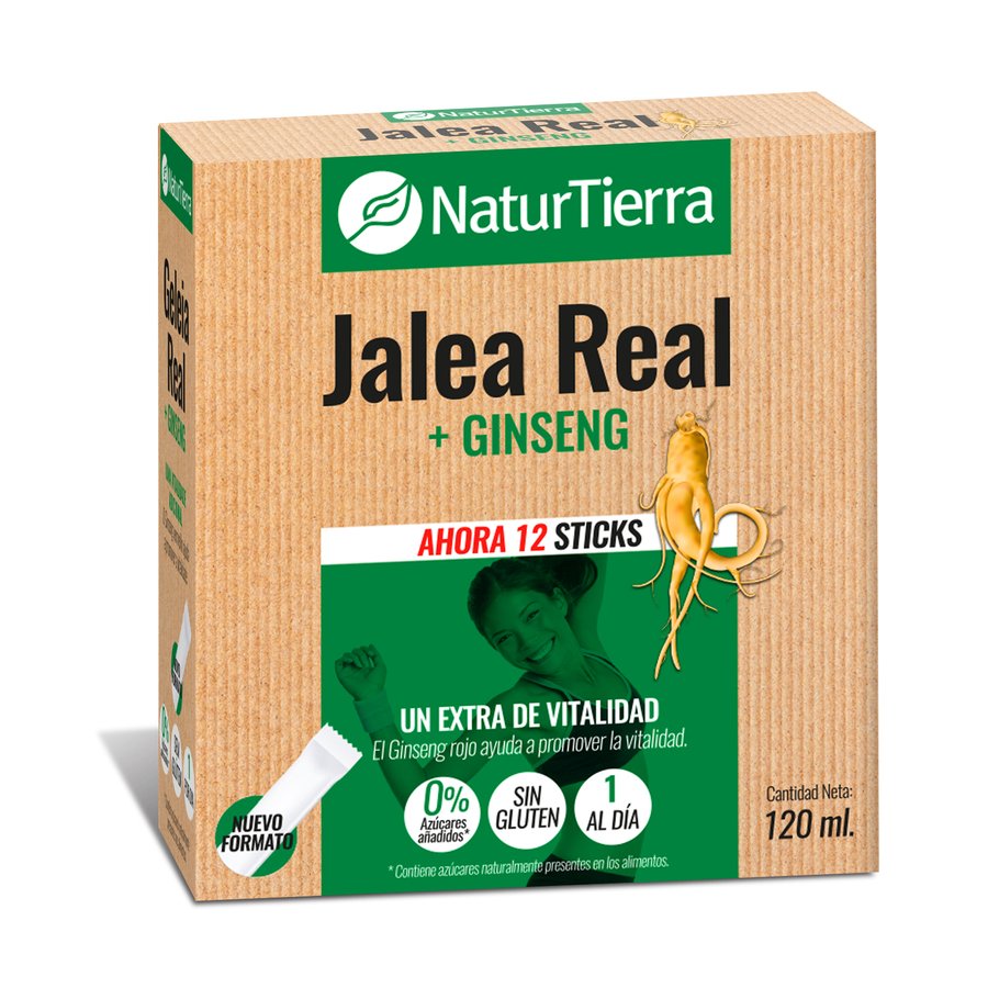 Jalea Real con ginseng NATURTIERRA 12 sticks x 10 ml