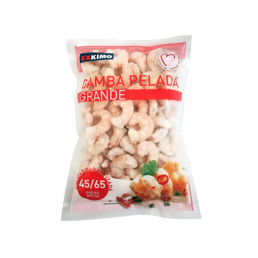 Gamba pelada congelada EXKIMO 45/65 bolsa 360 g pn.
