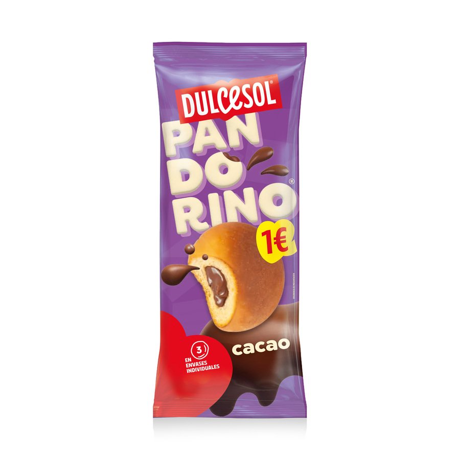 Pandorino cacao DULCESOL 3 unidades 135 g