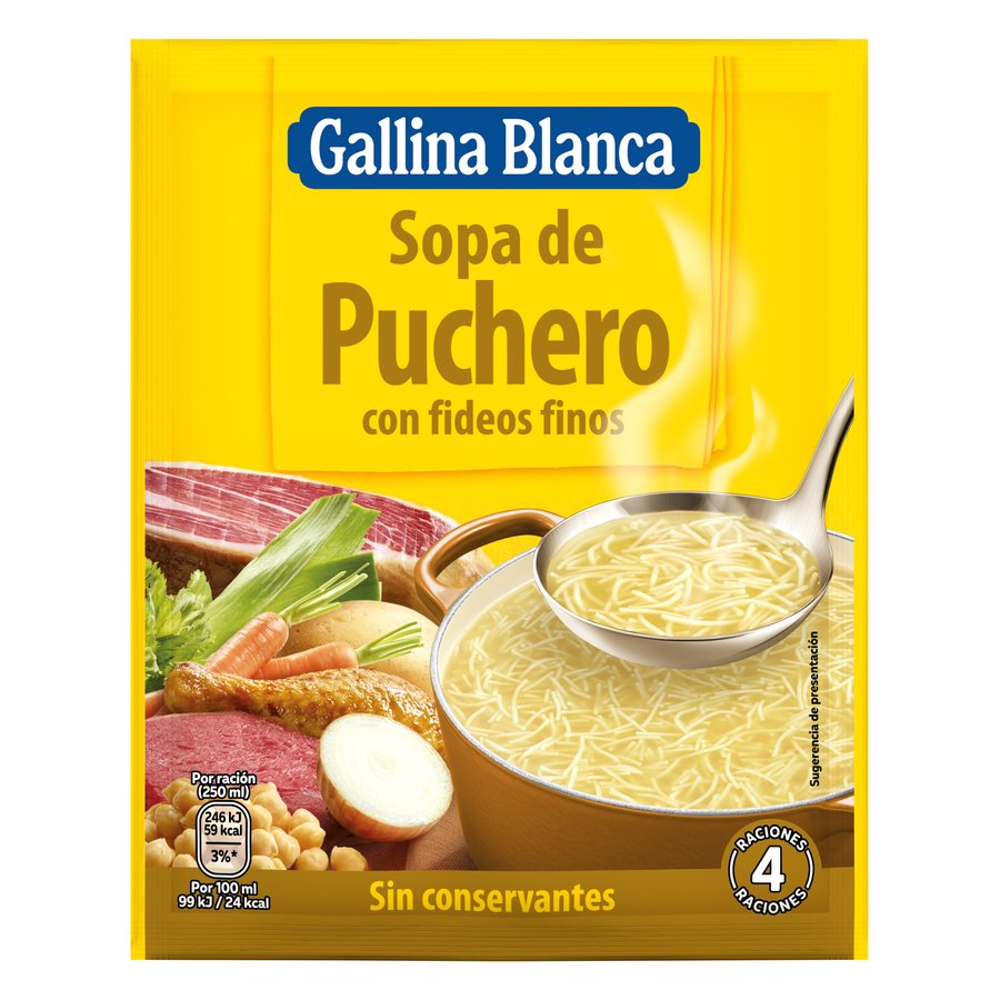 Sopa puchero GALLINA BLANCA sobre 72 g