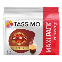 Café cápsulas TASSIMO Marcilla Almorzo 21 unidades 163,8 g