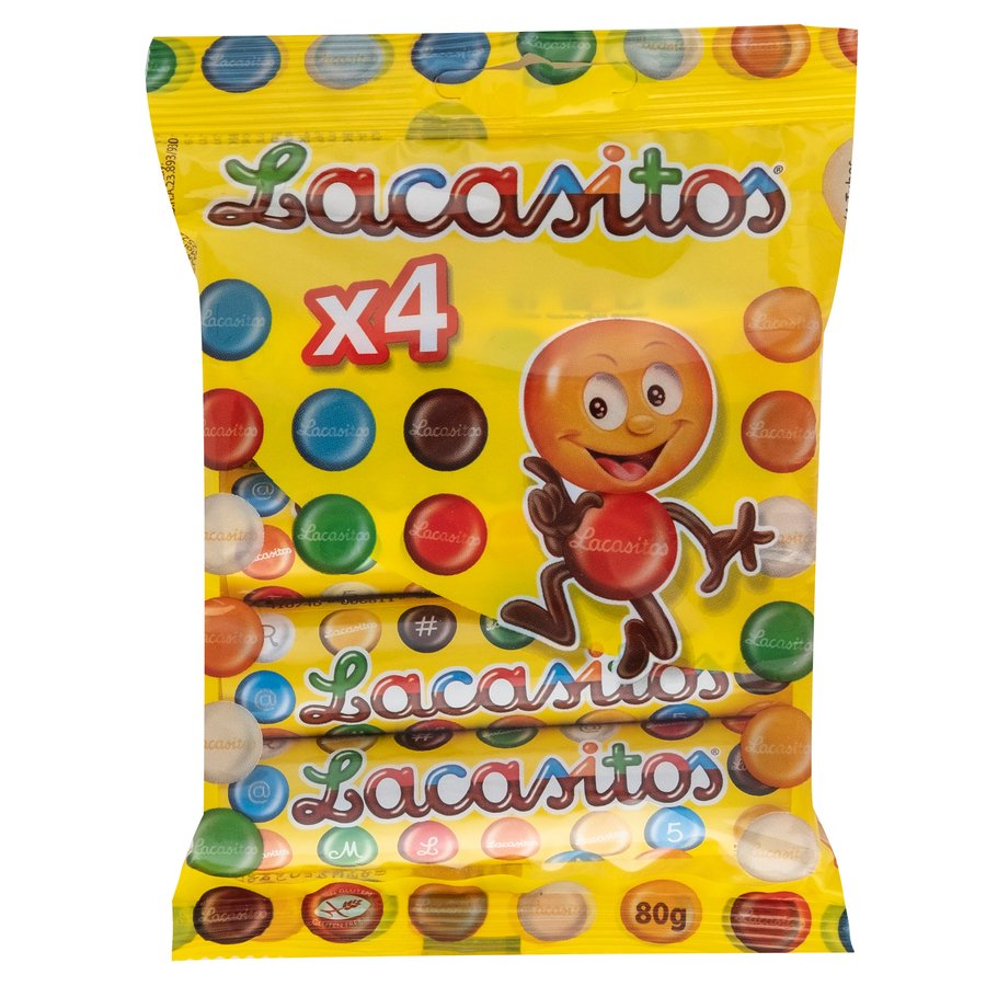 Grageas chocolate LACASITOS tubo 4x20 g