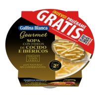 Sopa de cocido e ibéricos con fideos GALLINA BLANCA 300 g