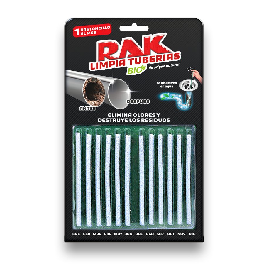 Limpiatuberías RAK 12 sticks
