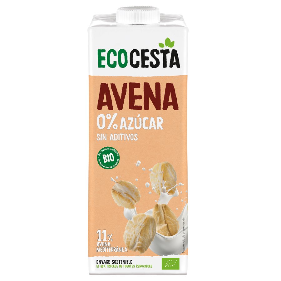 Bebida de avena ECOCESTA 0% azúcar Bio 1 l