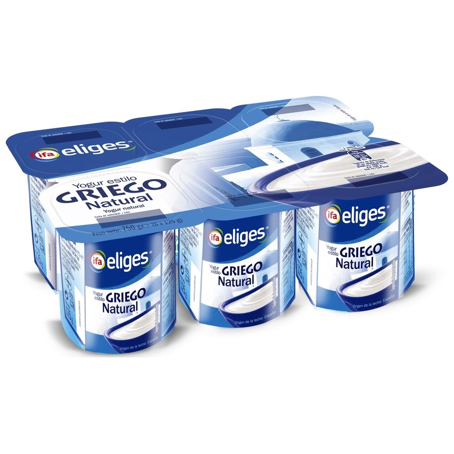 Yogur griego IFA ELIGES natural 6X125 g