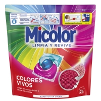 Detergente cápsulas MICOLOR Coladas Mixtas 25 unidades