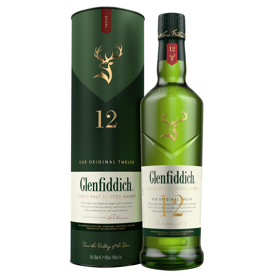 Whisky escocés malta GLENFIDDICH 12 años 70 cl
