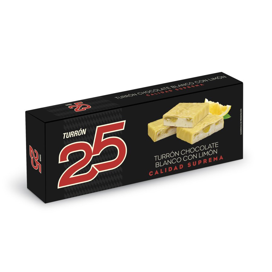 Turrón choco blanco limón 25 150 g