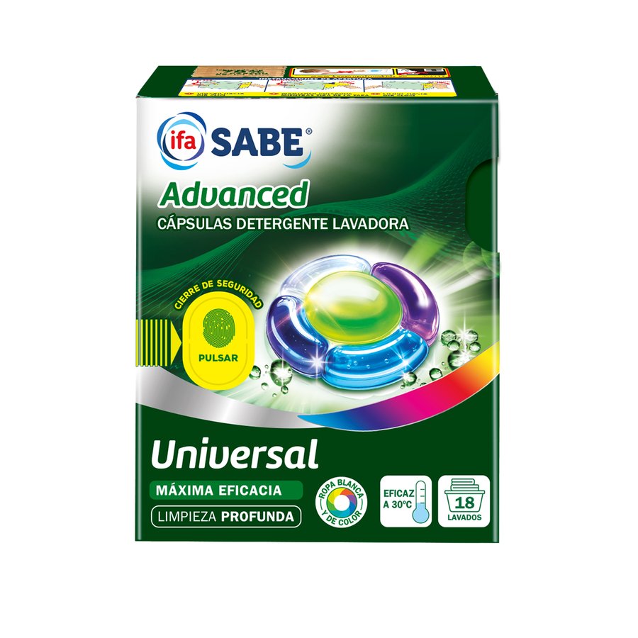 Detergente cápsulas IFA SABE universal 18 uds.