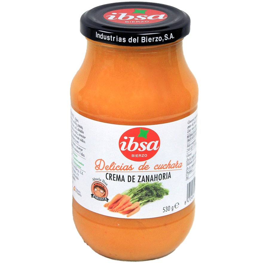 Crema de zanahoria IBSA frasco 530 g
