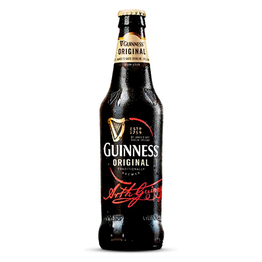 Cerveza negra irlandesa GUINNESS original botellín 33 cl