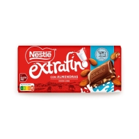 Chocolate con leche y almendras NESTLE Extrafino tableta 123 g