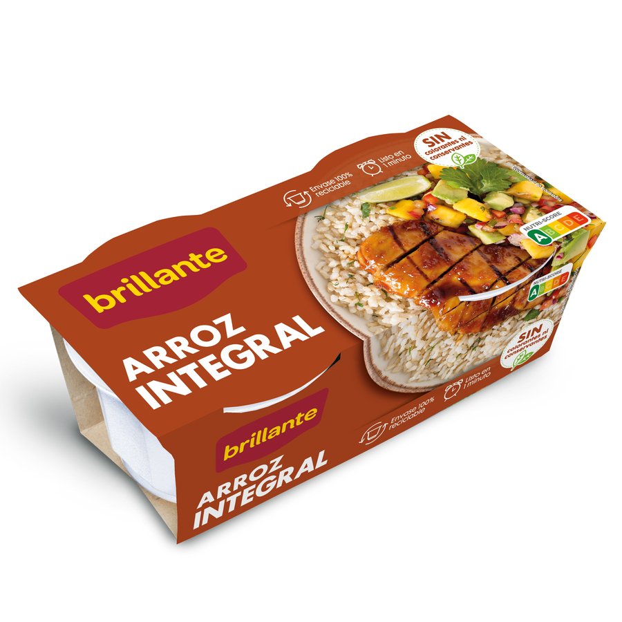 Arroz integral BRILLANTE vasito 2x125 g