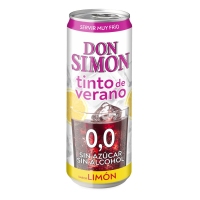 Tinto de verán DON SIMON limón 0,0% lata 33 cl