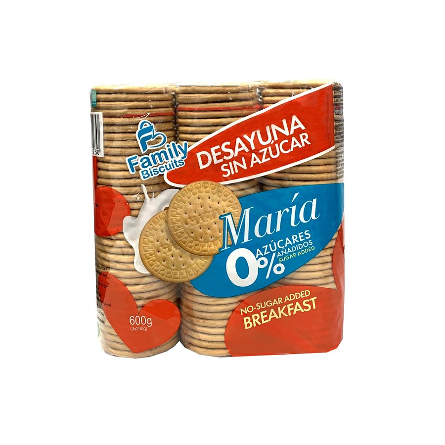 Galletas maría FAMILY BISCUITS 0% azúcares añadidos 600 g
