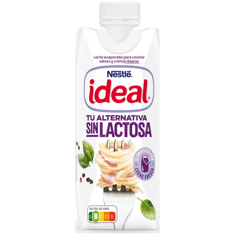 Leche evaporada Nestle IDEAL sin lactosa 525 g