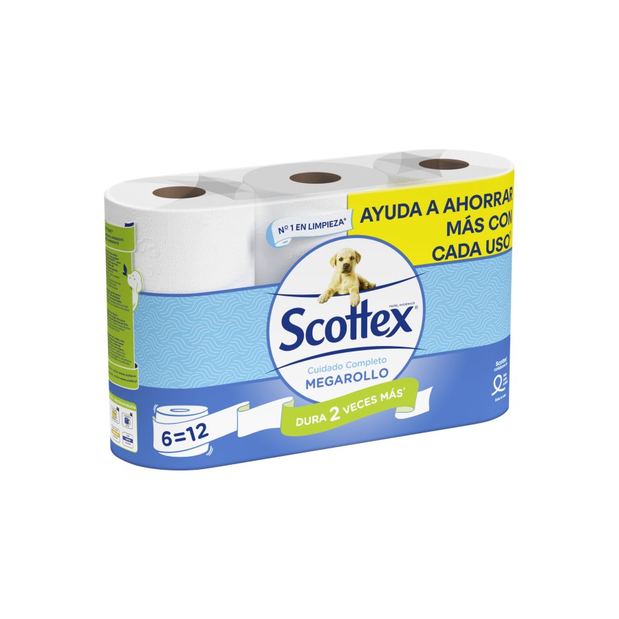 Papel higiénico SCOTTEX mega 6=12 rollos