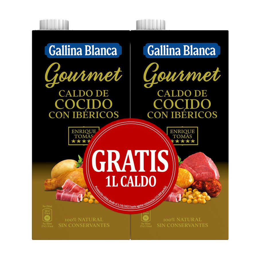 Caldo GALLINA BLANCA Gourmet cocido con ibéricos 1 l