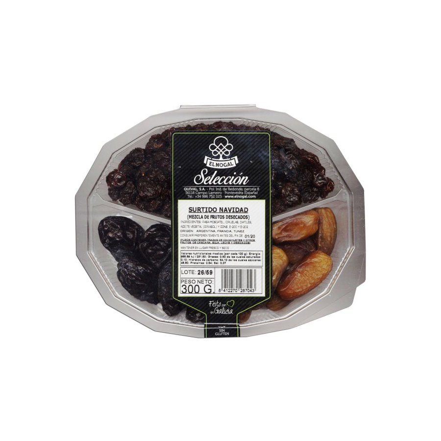 Surtido Navidad frutos desecados EL NOGAL 300 g