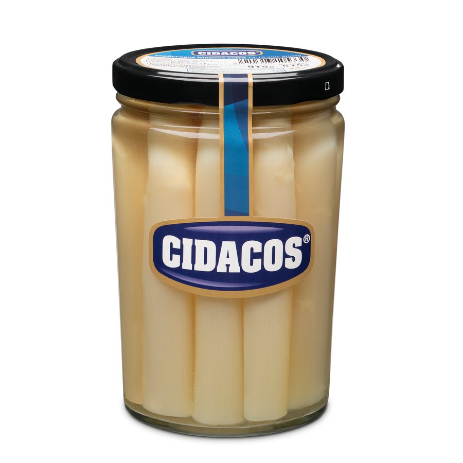 Espárragos blancos CIDACOS muy gruesos 12/16 frasco 575 g pne.