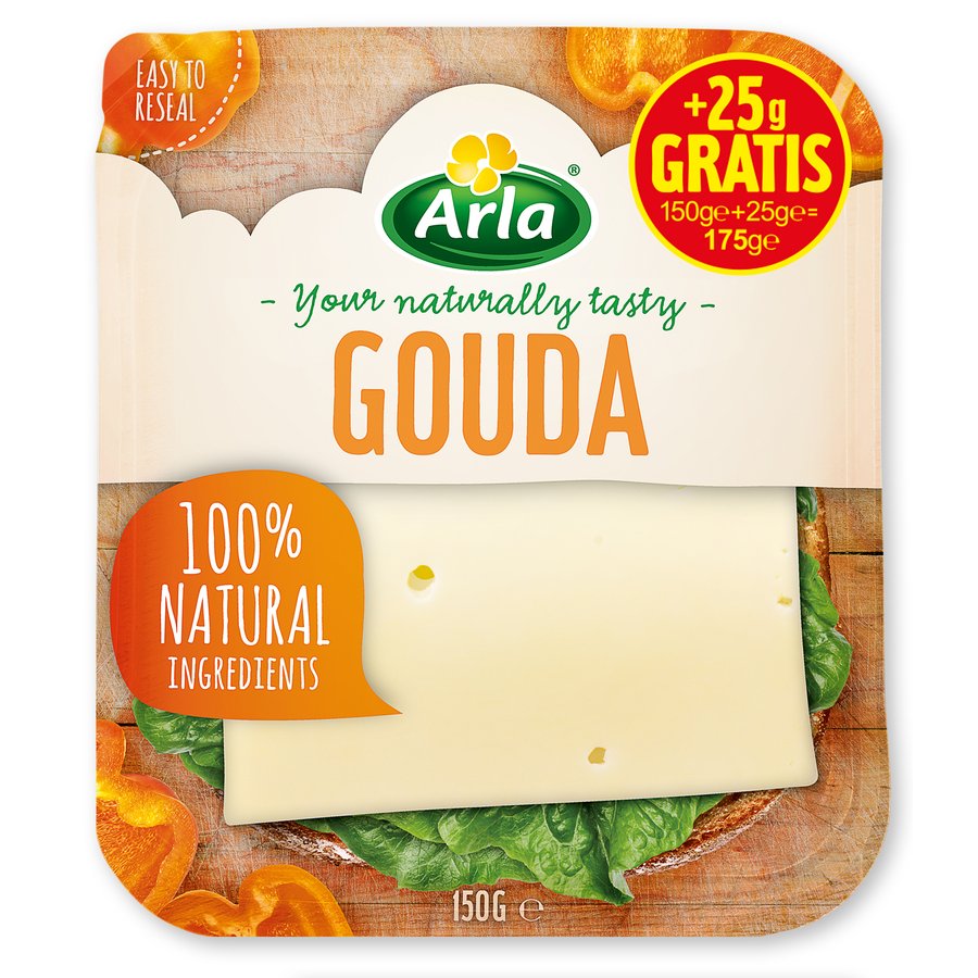 Queso gouda ARLA 100% ingrediente natural 150 g