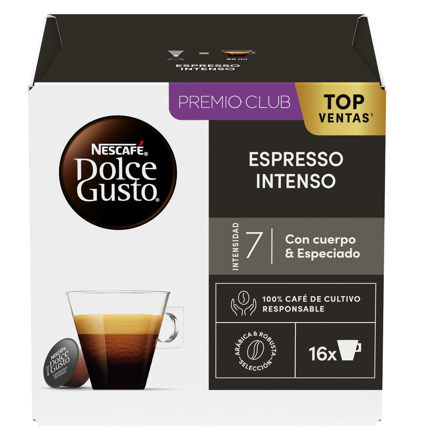 Café cápsulas Nescafé DOLCE GUSTO Espresso Intenso 16 unidades 112 g