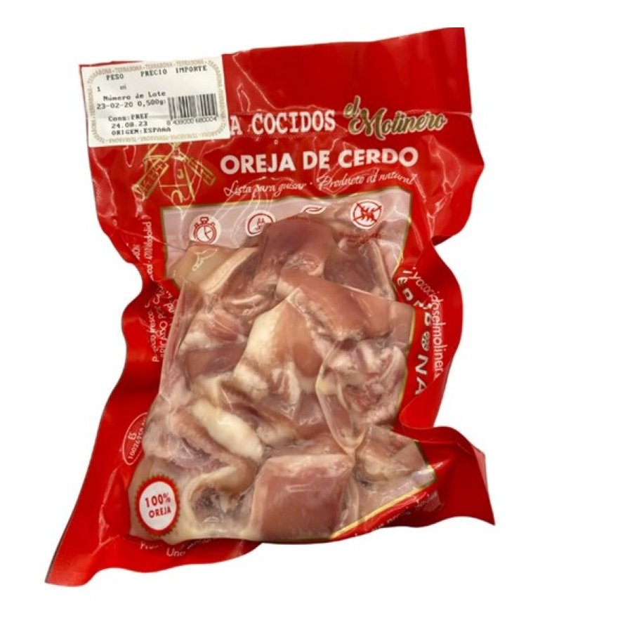 Oreja de cerdo cocida EL MOLINERO bolsa 500 grs