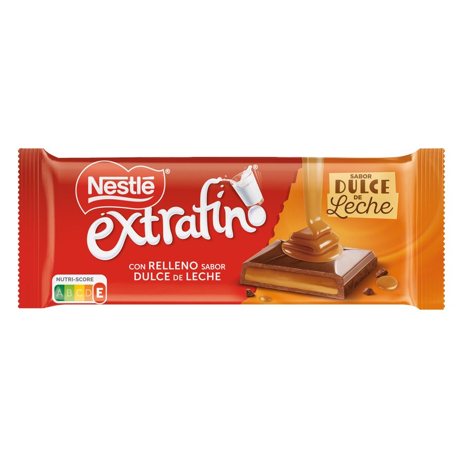 Chocolate NESTLE Extrafino con relleno sabor dulce de leche 83 g