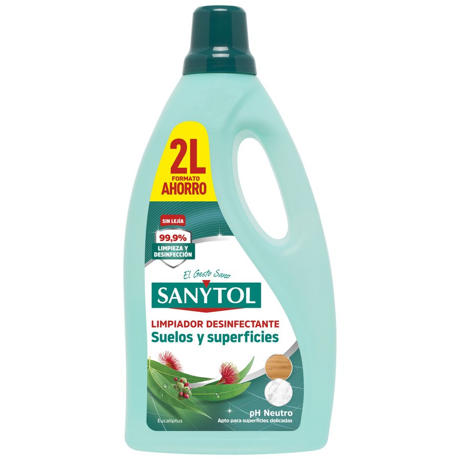 Limpiahogar desinfectante SANYTOL Suelos e Superficies 2 l