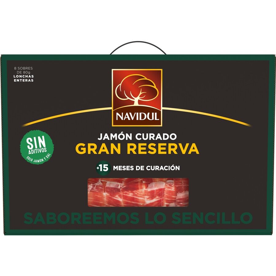 Jamón curado NAVIDUL Gran Reserva maletín 8 x 80 g