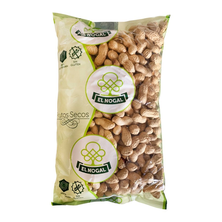 Cacahuete jumbo cáscara tostado sin sal EL NOGAL bolsa 650g