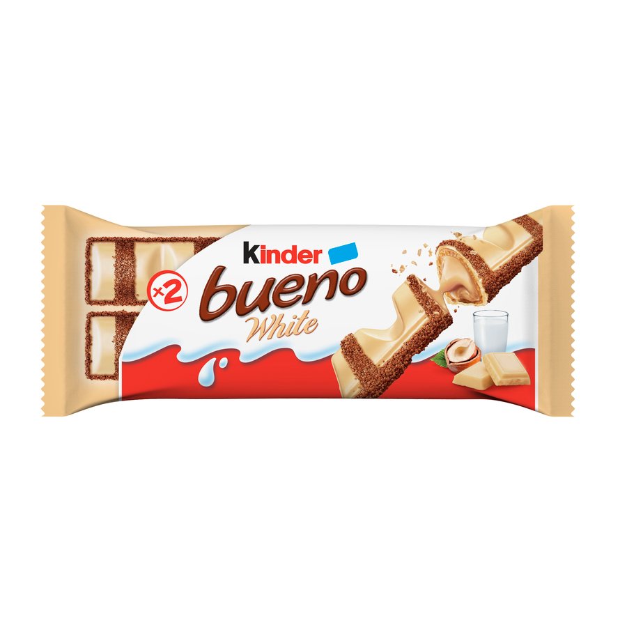 Barritas barquillo rellenas KINDER BUENO White 39 g
